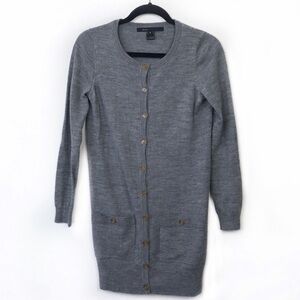 Marc Jacobs Gray 100% Wool Cardigan